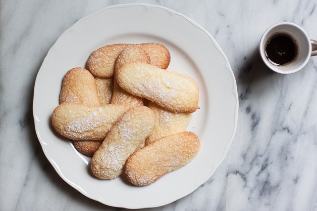 Homemade lady fingers (savoiardi)