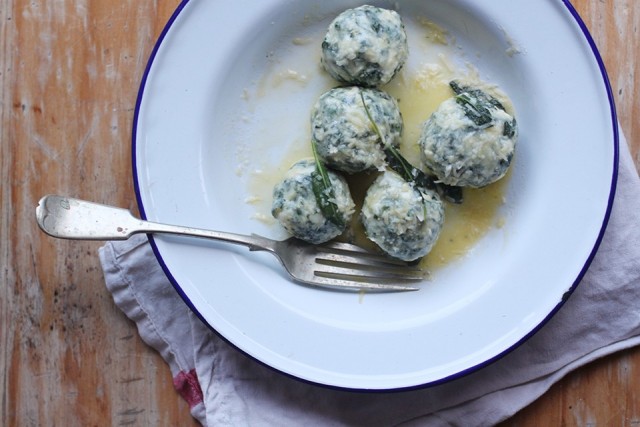 gnudi - Tuscan ricotta and spinach balls
